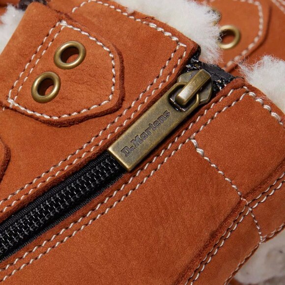 Dr. Martens 1460 Lace to Toe Fur Lined Buttersoft Nubuck Boots Brown Women's 9 - Picture 10 of 13